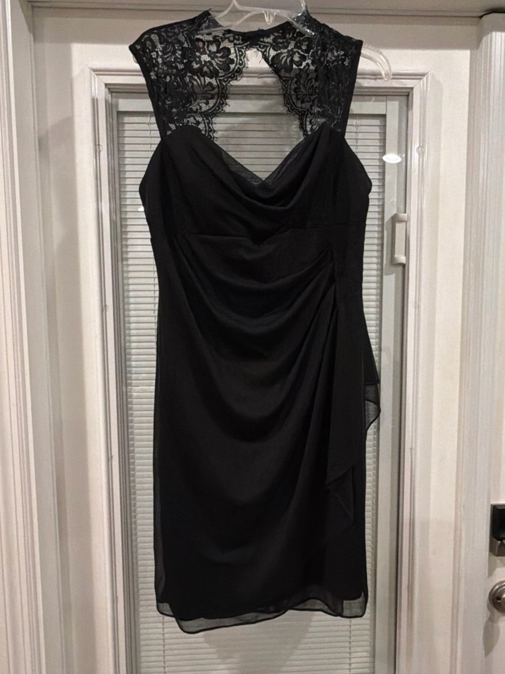 Scarlett Black Lace Yoke Midi Dress
